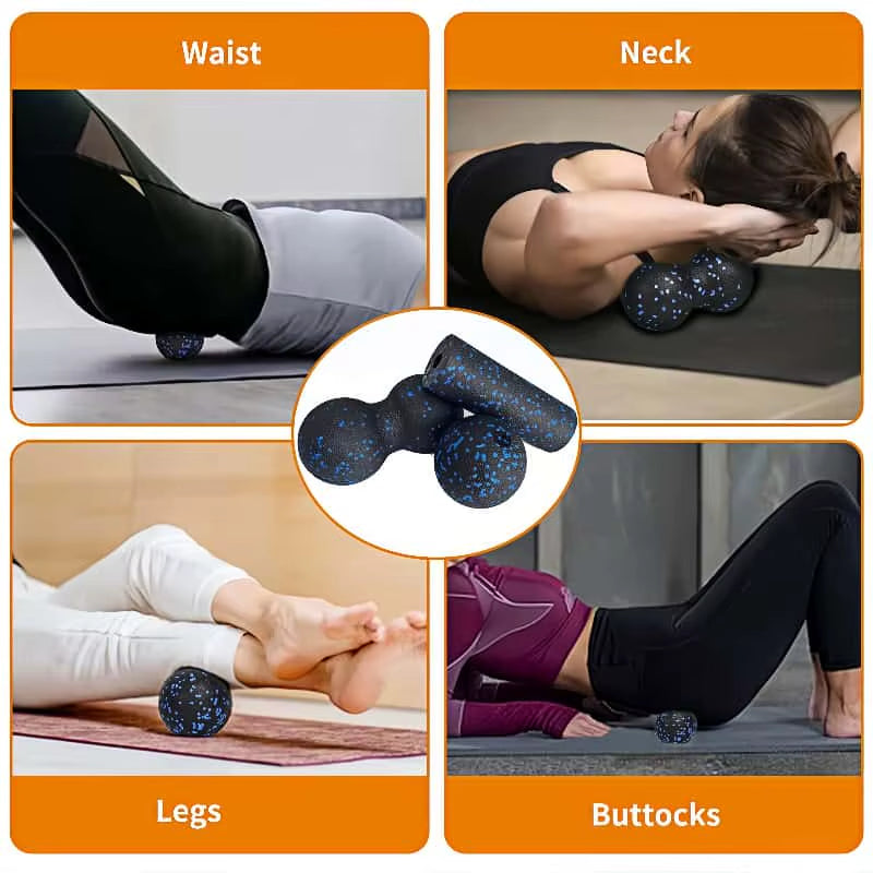 EPP High - Density Multi - Functional Foam Roller & Massage Balls Set for Yoga, Fitness, Post - Workout Muscle Fascia Relief
