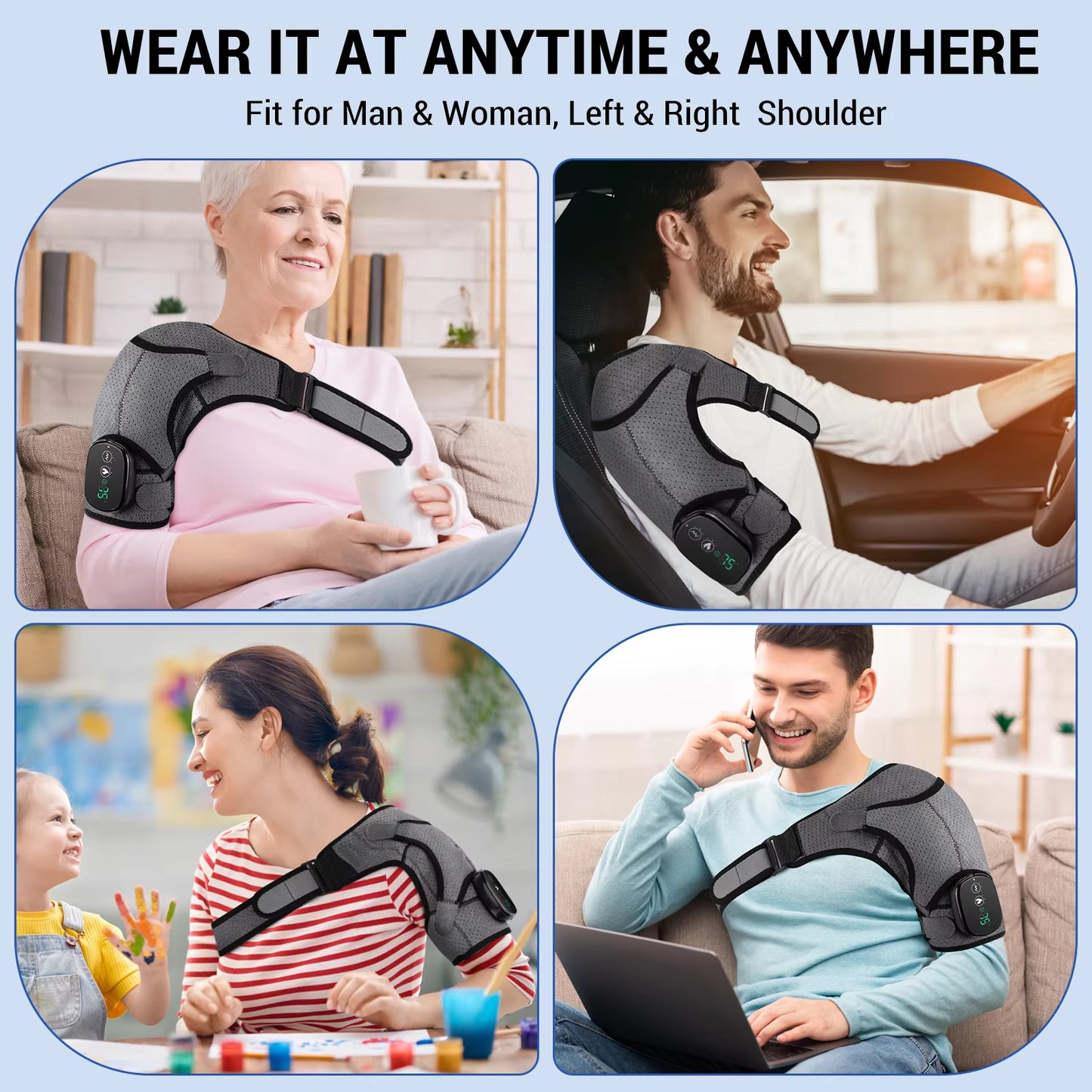 Elevate ThermaRelief 3-in-1 Heated Shoulder Massager