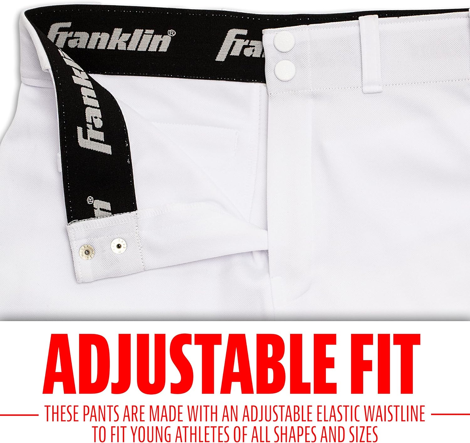 Youth Baseball + Softball Pants - Knee High + Relaxed Fit Kids Baseball Pants - White, Black + Grey Pants