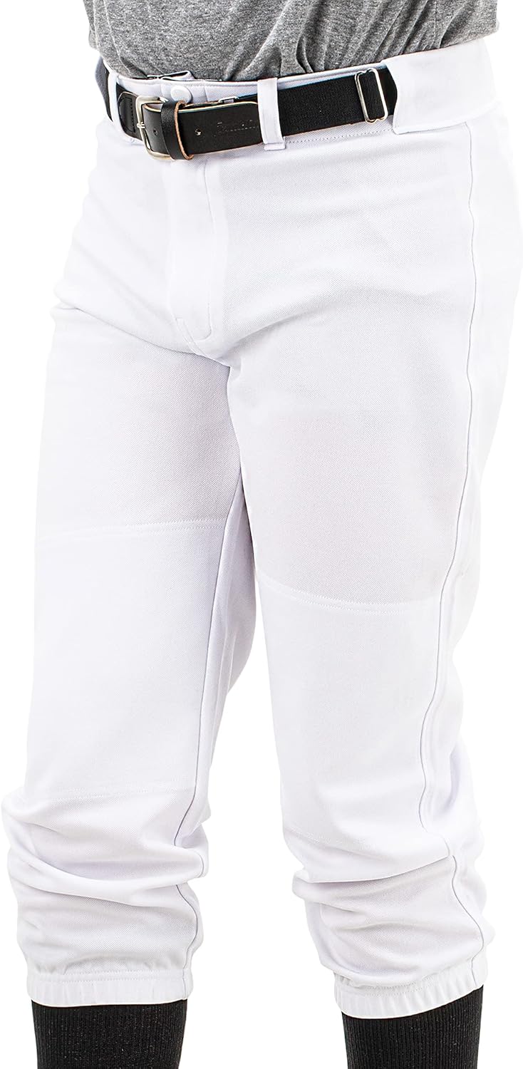 Youth Baseball + Softball Pants - Knee High + Relaxed Fit Kids Baseball Pants - White, Black + Grey Pants