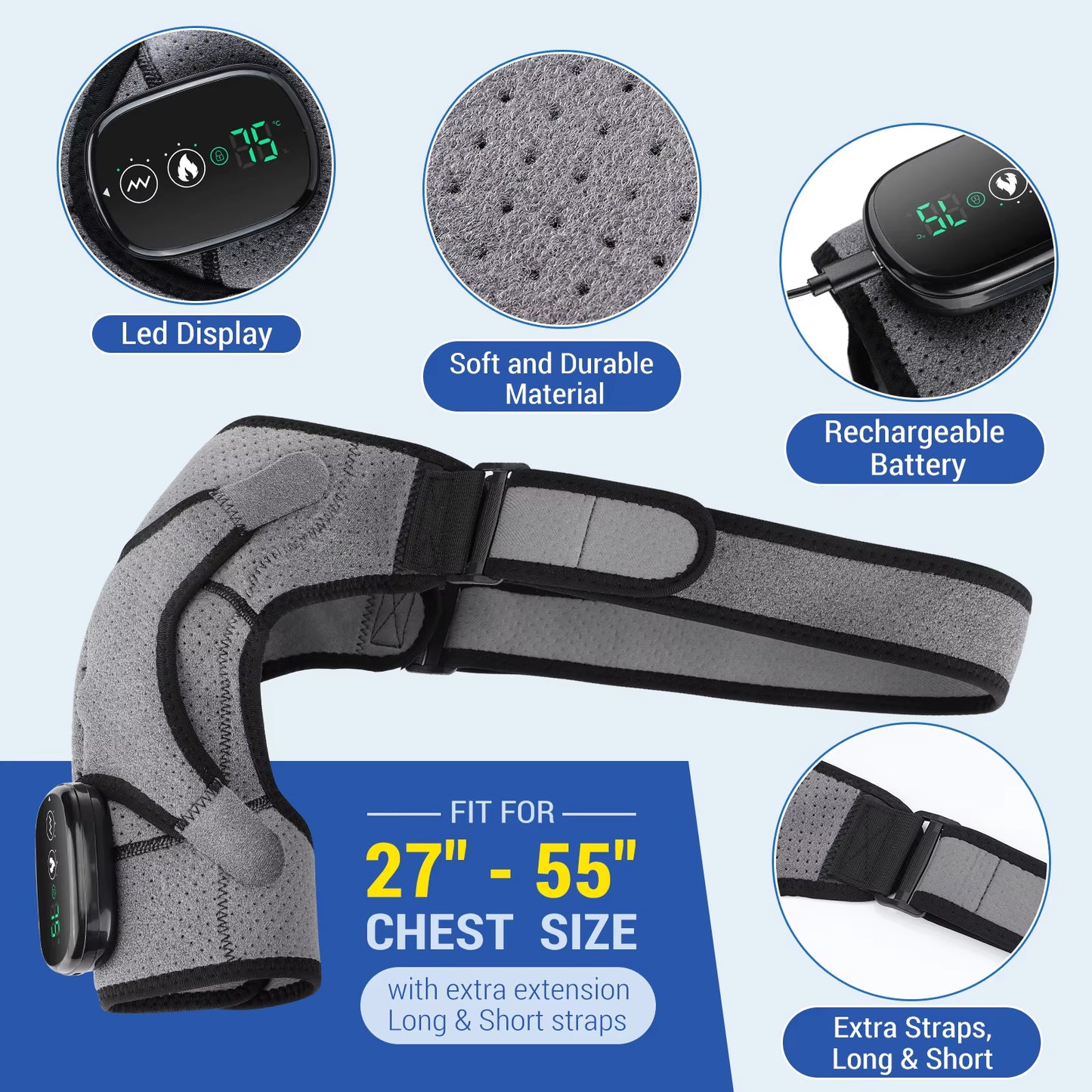 Elevate ThermaRelief 3-in-1 Heated Shoulder Massager