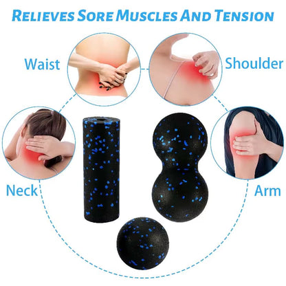 EPP High - Density Multi - Functional Foam Roller & Massage Balls Set for Yoga, Fitness, Post - Workout Muscle Fascia Relief