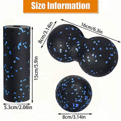 EPP High - Density Multi - Functional Foam Roller & Massage Balls Set for Yoga, Fitness, Post - Workout Muscle Fascia Relief