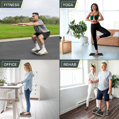 Wooden Rocker Balance Board Ideal for Standing Desk