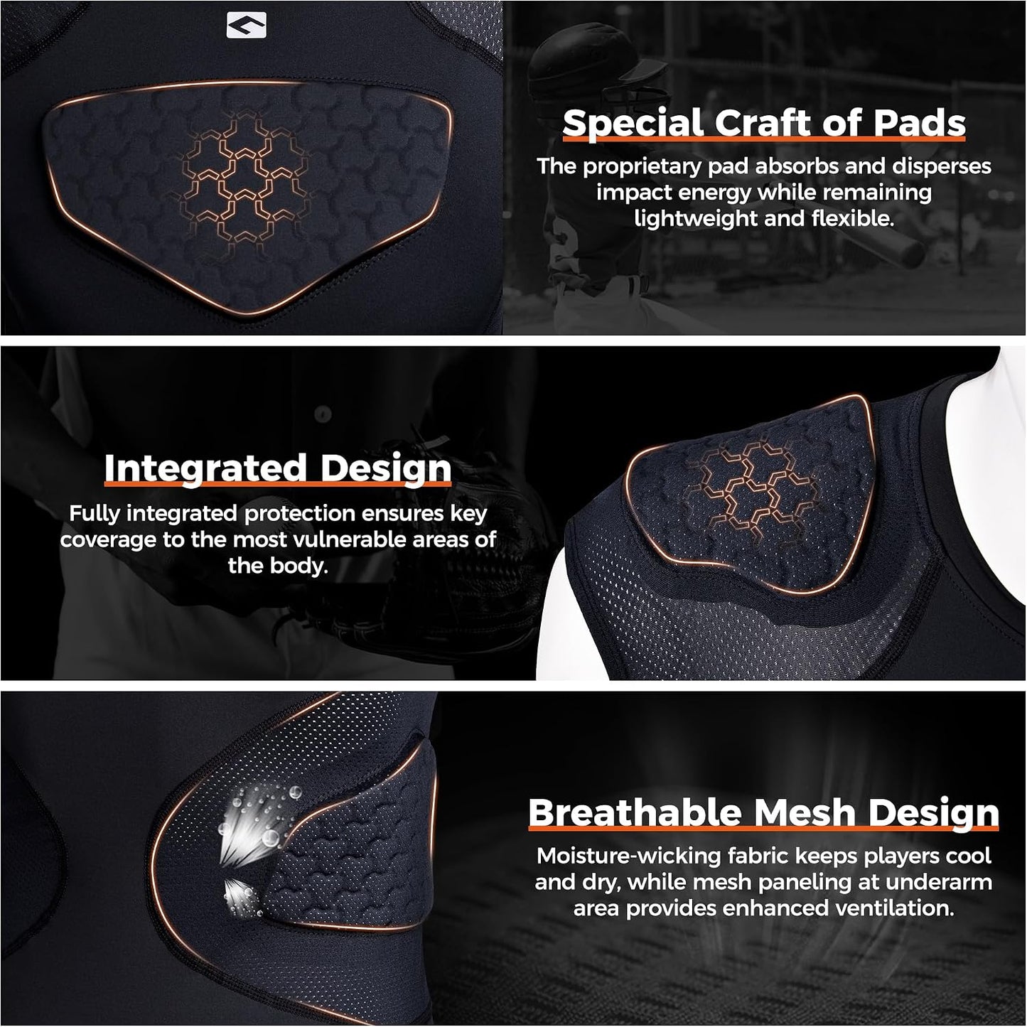 Elevate Football Padded Compression Shirt