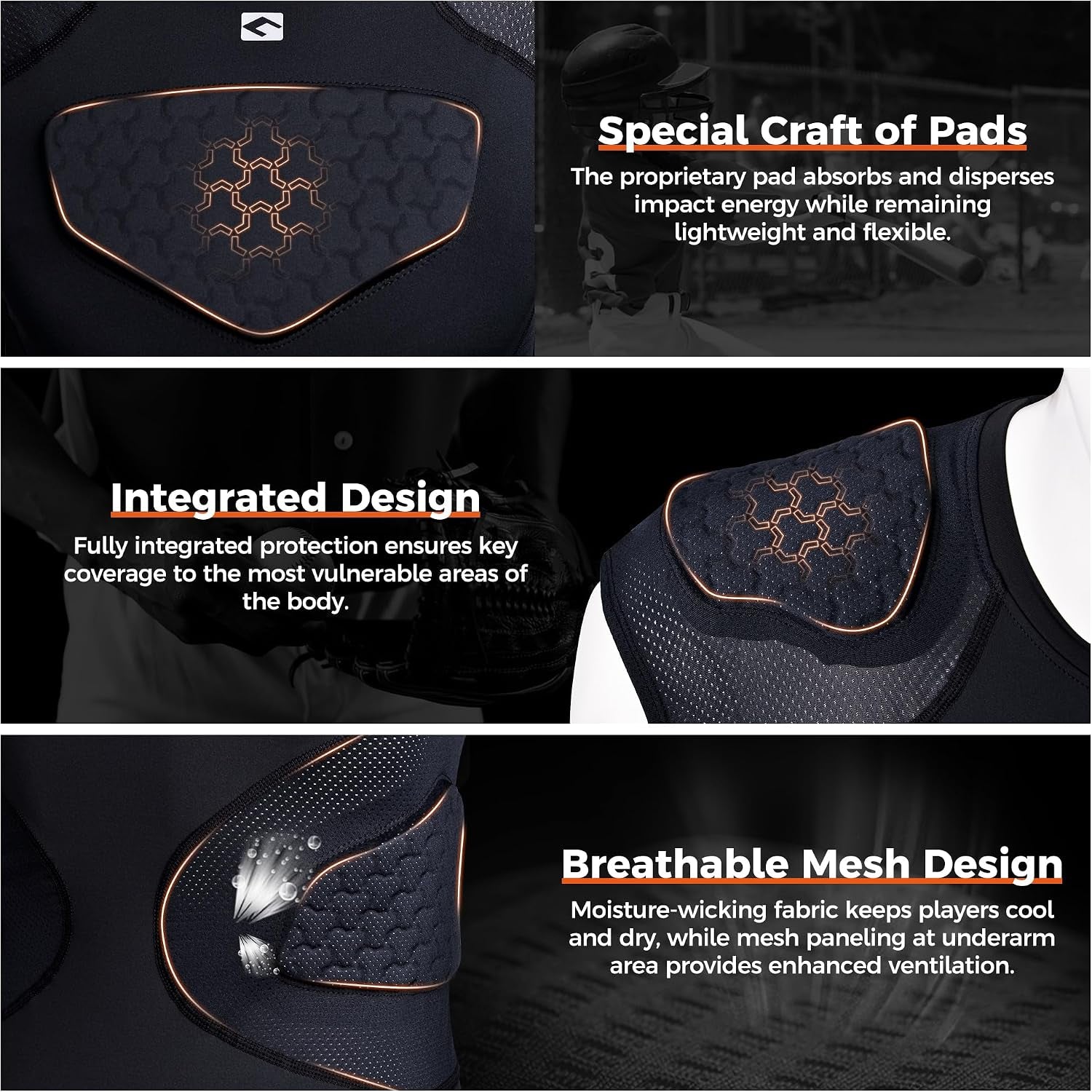Elevate Football Padded Compression Shirt